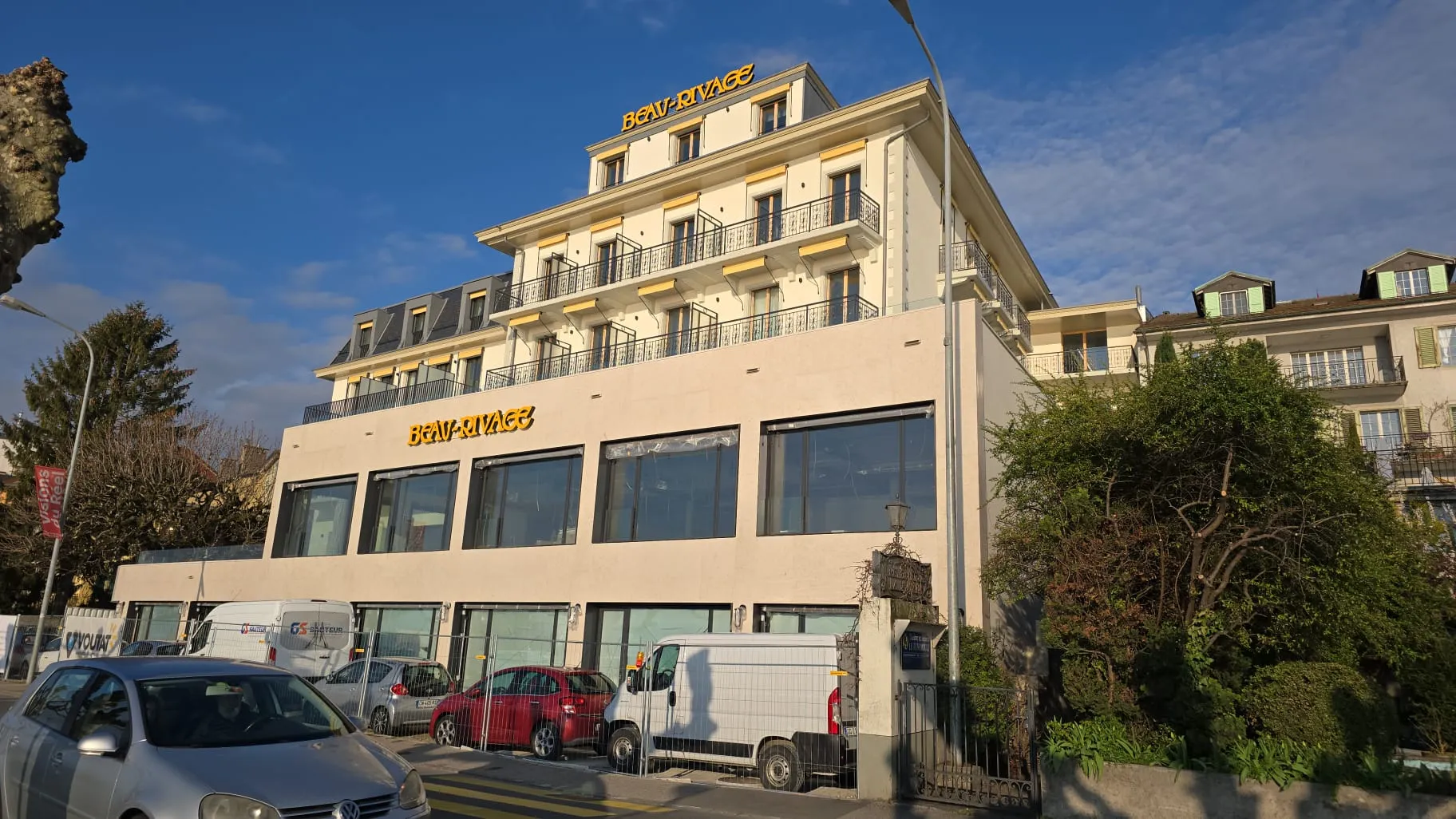 Façade de l’Hôtel Beau-Rivage à Nyon